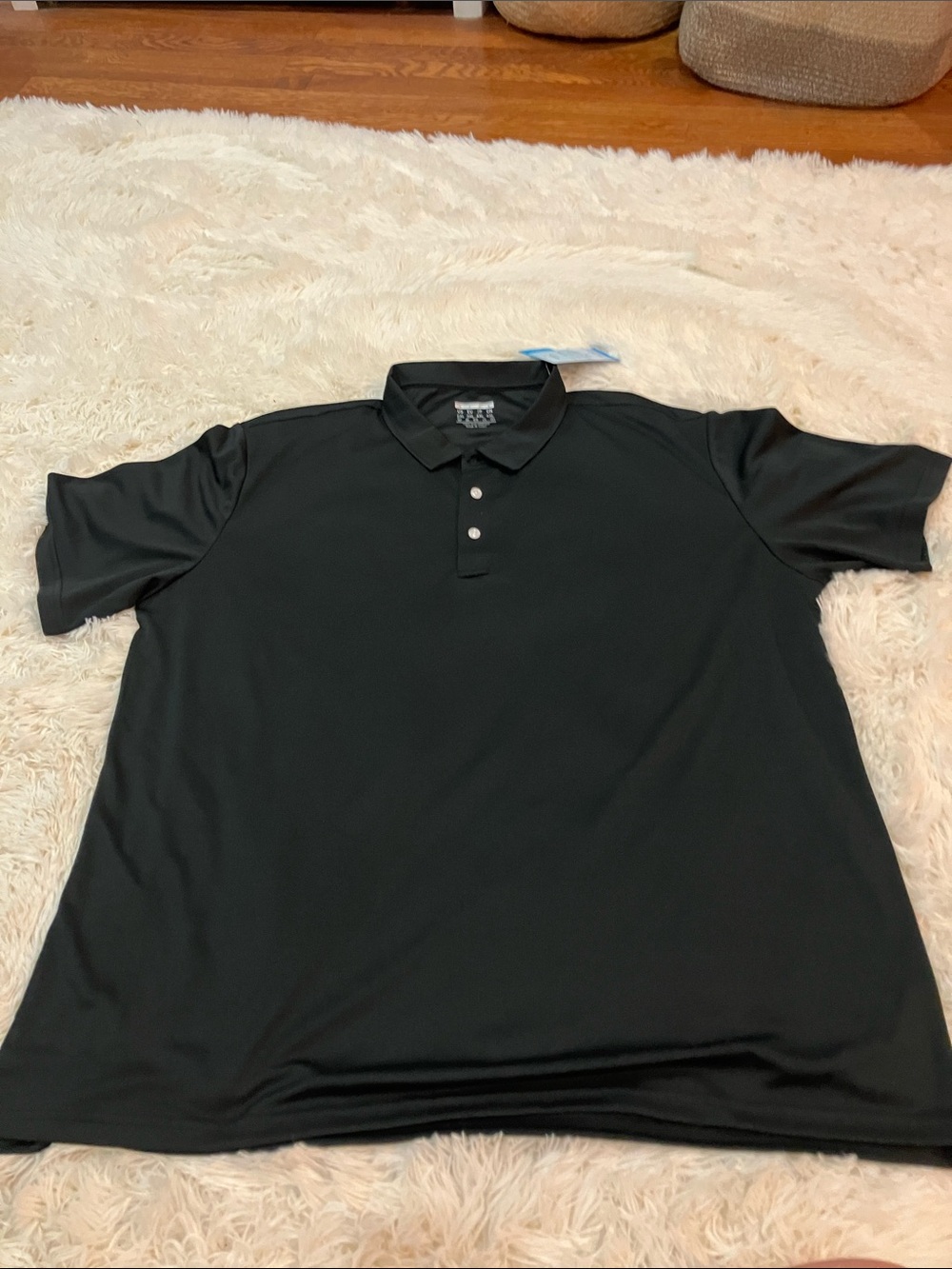 Men's Black Polo with Performance Fabric